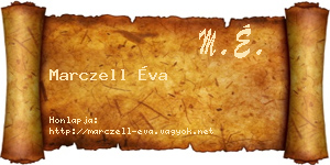 Marczell Éva névjegykártya