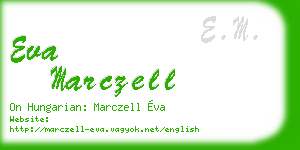 eva marczell business card